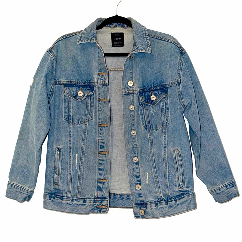 Bershka Light Blue Denim Jacket